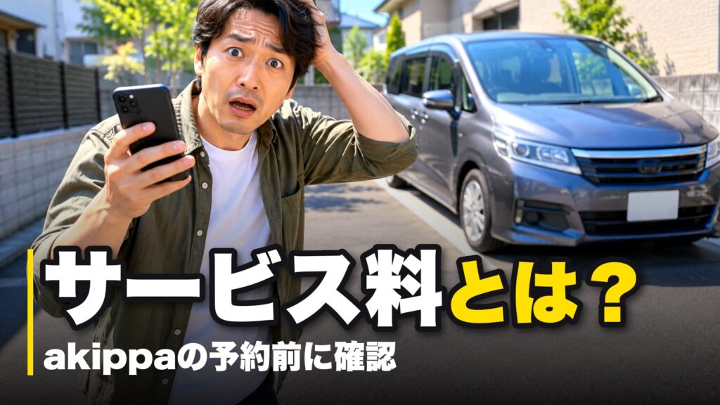 akippaのサービス料に驚く男性